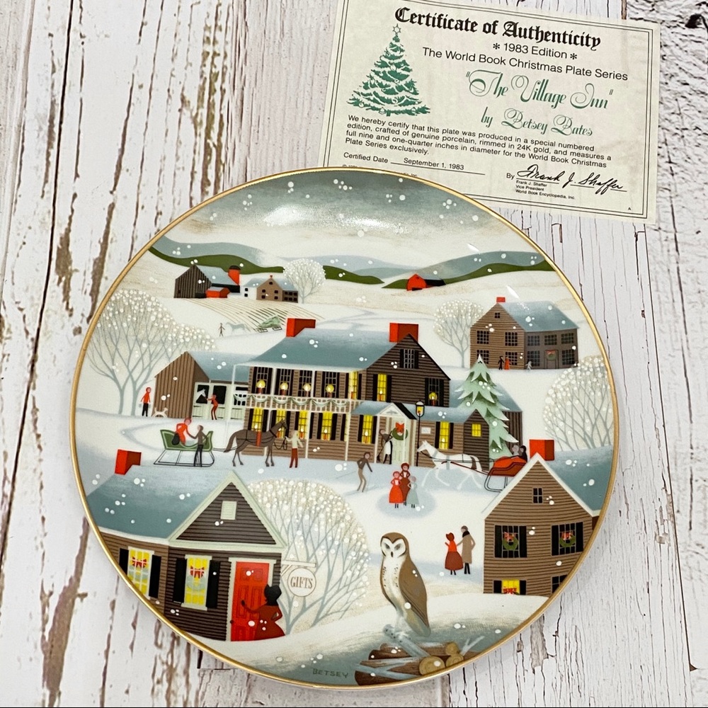 1983 Betsey Bates Christmas Decorative Plate